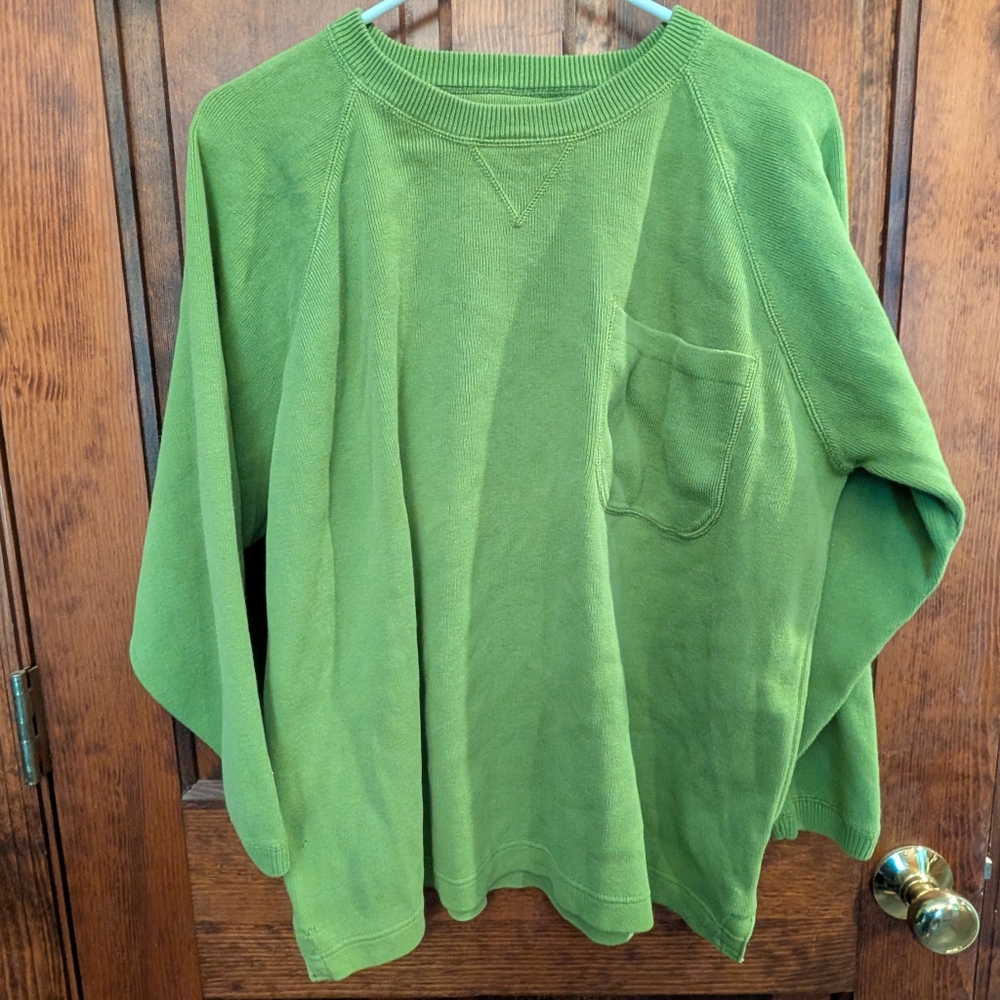 Vintage Eddie Bauer - 100% Cotton Sweater - Green